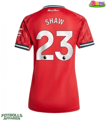 Manchester United Luke Shaw #23 Hemmatröja Kvinnor 2025-26 Kortärmad